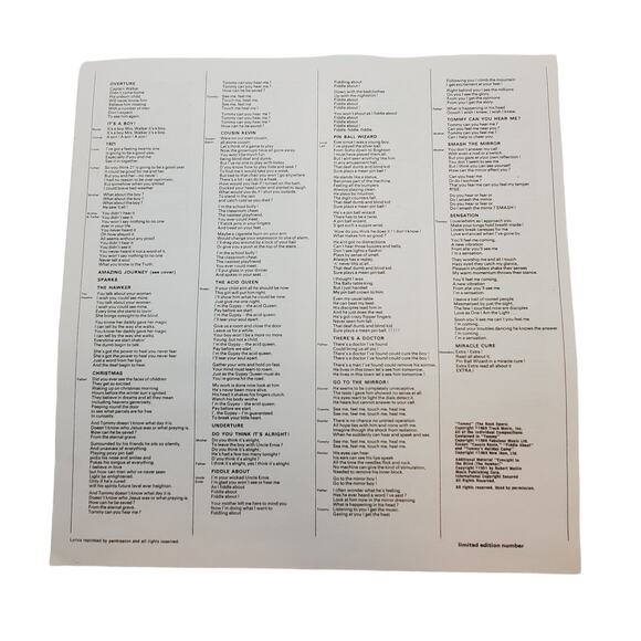 2 LP The Who Tommy MCA2-10005 1980 Gloversville Reissue Inner Sleeve Gatefold - Picture 2 of 16